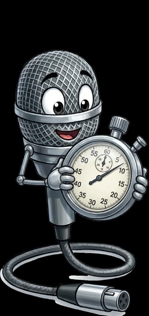 Mikey holding a stopwatch for timed practice